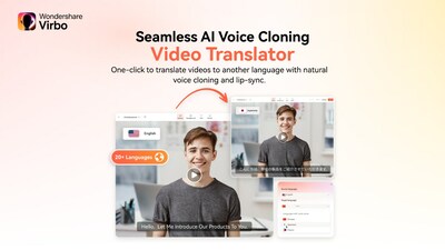 Wondershare Virbo AI Video Translator with Voice Cloning