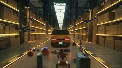 Image from Hyundai’s national TV Amazon ad “Add to Cart,” January 7, 2025