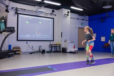 Patient in the Gait Lab at Children’s Hospital Colorado (photo courtesy of Children’s Hospital Colorado)