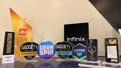 A glittering collection of awards celebrating Infinix&rsquo;s breakthrough achievements at CES 2026