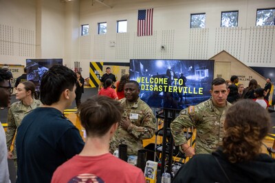 As part of Disasterville, a new mixed-reality experience from the Army National Guard, high school students around the country have the opportunity to speak with Army National Guard recruiters to learn more about the Guard service, including the Guard&rsquo;s role in disaster relief efforts.